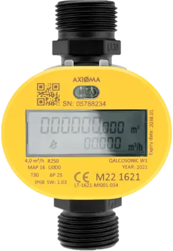 [Smart ultrasonic water meter with integrated radio communication] Axioma Metering Qalcosonic W1
